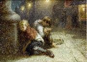 Augustus Saint-Gaudens Fatigued Minstrels Germany oil painting artist